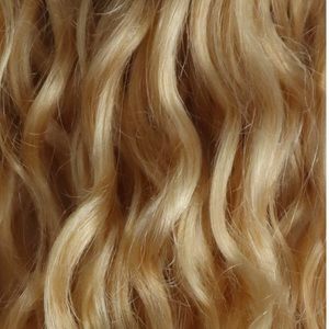 Curly 100% Human Hair Clip In Extensions Blonde